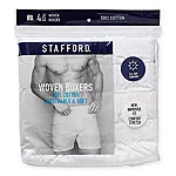 Stafford Woven Mens 4 Pack Boxers - Picture 3 of 3